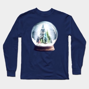 Snow globe with trees Long Sleeve T-Shirt